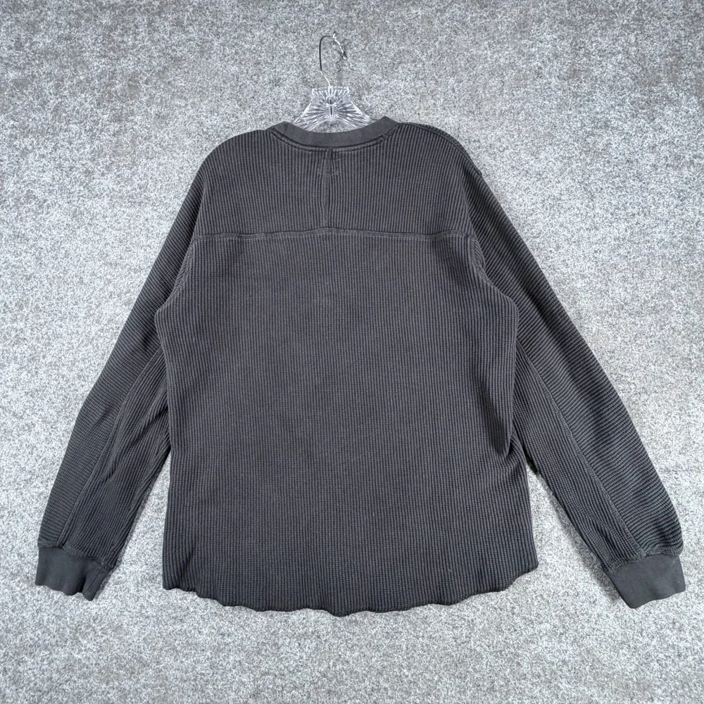 Levi's Long Sleeve Relaxed Thermal Shirt Mens Medium Black Crew Neck Pullover